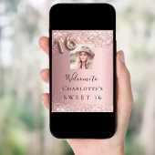 16 lichtroze roze roze roze roze glitter foto welk poster