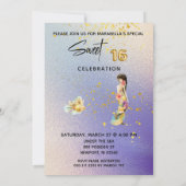 *~* 16 LIEVE ZESTIEN Ombre Zeemeermin Verjaardag Kaart (Achterkant)