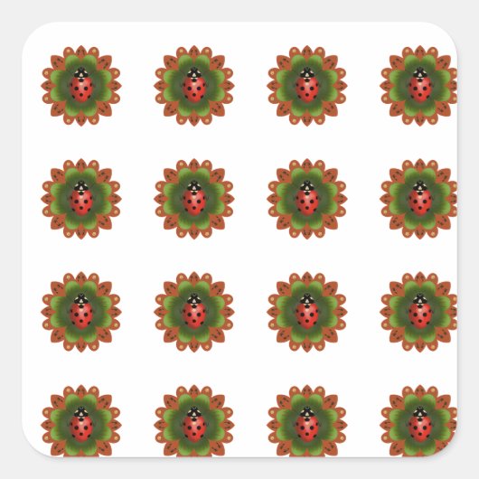 16 Lieveheersbeestje Sticker (Voorkant)