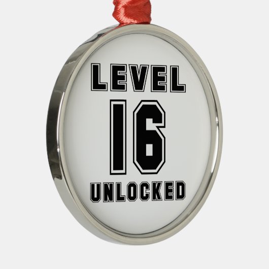 16 Niet-vergrendelde startdag Metalen Ornament (Rechts)