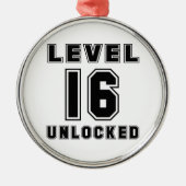 16 Niet-vergrendelde startdag Metalen Ornament (Voorkant)