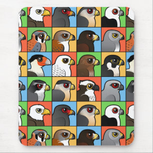 16 Noord-Amerikaanse Raptorprofielen (betegeld) Muismat