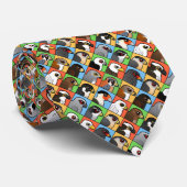 16 Noord-Amerikaanse Raptorprofielen (betegeld) Stropdas (Opgerold)