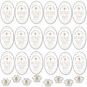 16 of 32oz Waterdichte Queenline Honey Jar Labels (Voorkant)