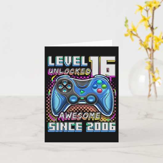 16 Ontgrendeld Geweldige 2006 Videospel 16e Verjaa Kaart (Gele Bloem)