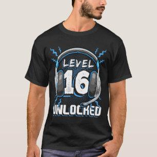 16 Ontgrendeld Videogame 16e verjaardag PC Gaming  T-shirt