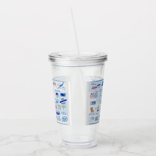 16 Oz Acryltumber "The ABC's of Hope Town" Acryl Drinkbeker (Links)