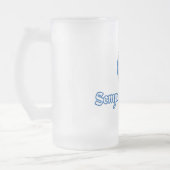 16 oz. Frosted Glass Semper Vigilanstein Matglas Bierpul (Links)