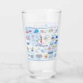 16 Oz Glass Cup "The ABC's of Hope Town" Glas (Achterkant)