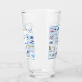 16 Oz Glass Cup "The ABC's of Hope Town" Glas (Links)