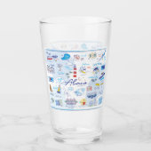 16 Oz Glass Cup "The ABC's of Hope Town" Glas (Voorkant)