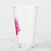 16 oz glazen tuimelaar roze pioen (Links)