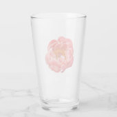 16 oz glazen tumbler - koraal pioen (Achterkant)