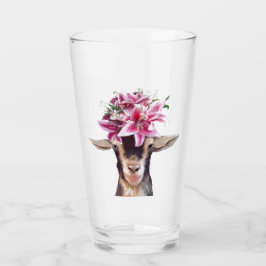 16 oz glazen tumbler Lily the Goat