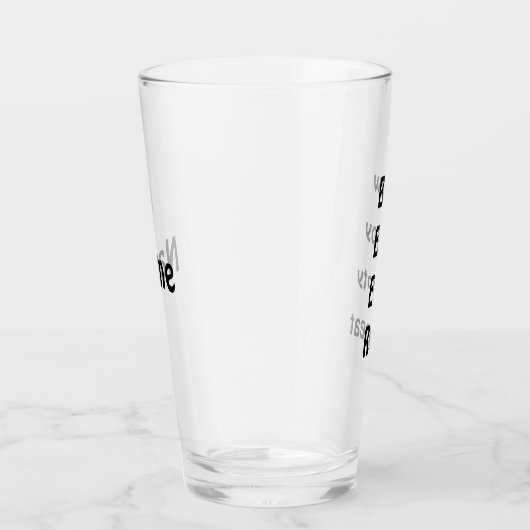 16 oz (ounce) pint bierglas – "B-E-E-R" Glas (Rechts)