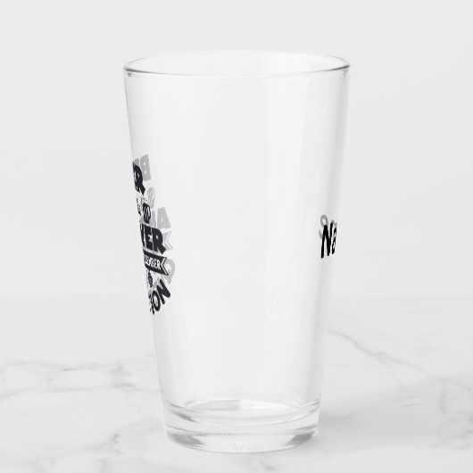 16 oz (ounce) pint bierglas - "Beer Answer" Glas (Links)
