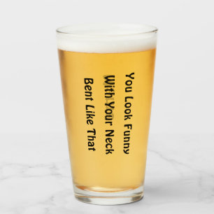 16 oz (ounce) pint bierglas - "Je ziet er grappig Glas