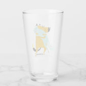 16 oz. Pint glas met hond en kat knuffelen (Achterkant)