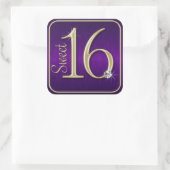 16 Paarse of gouden Stickers voor metaallook (Tas)