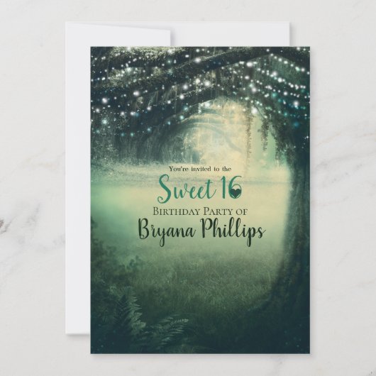 16-partij met ingerichte Forest Green Blue-lampjes Kaart (Voorkant)