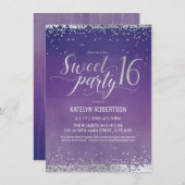 16-partijuitnodiging - 16e verjaardag Uitnodiging (Voorkant / Achterkant)