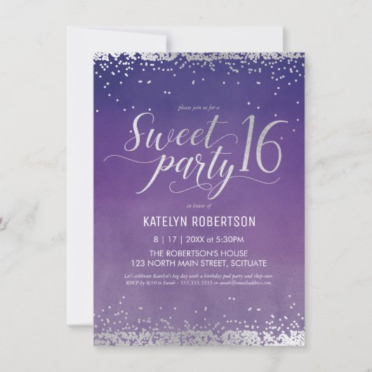 16-partijuitnodiging - 16e verjaardag Uitnodiging (Voorkant)