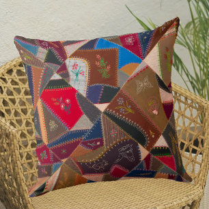 16" Patchwork Gek Quiltpatroon Elegant Kussen