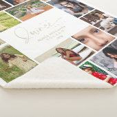 16 Photos Collage Timeline Life Quinceañera Sherpa Deken (3/4)