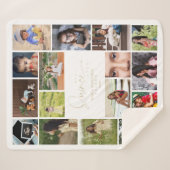 16 Photos Collage Timeline Life Quinceañera Sherpa Deken (Voorkant (horizontaal))