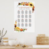 16 Poster Tafel Wedding Seating Chart (Keuken)