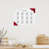 16 rode rozentekaart met 20 rozenen poster (Keuken)