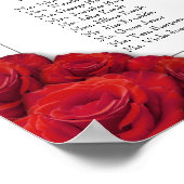 16 rode rozentekaart met 20 rozenen poster (Hoek)