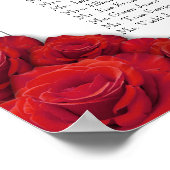 16 rode rozentekaart met 20 rozenen poster (Hoek)