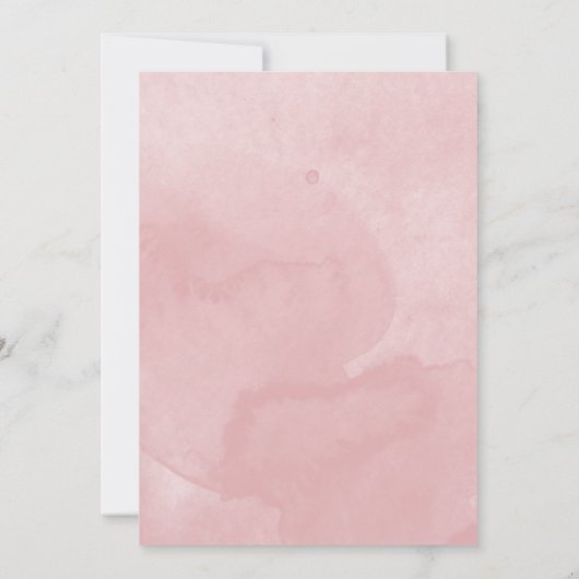 16 Roos Gold Blush Waterverf Flowers Dress Kaart (Achterkant)