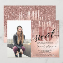 16 Roos Gold Foil & Glitter Photo Sweet