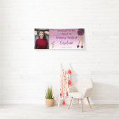 16 Roos Gold Glitter, Pareltjes voor hart en foto' Spandoek (Insitu)