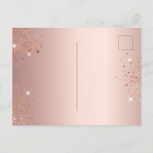 16 roos gouden glitter druppels ballonnen 16e uitnodiging briefkaart (Achterkant)