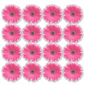 16 Roze Gerbera Madelief Bloem Kiss-Cut Stickers (Voorkant)