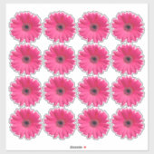 16 Roze Gerbera-Margriet Bloem Kiss-Cut Stickers (Vel)