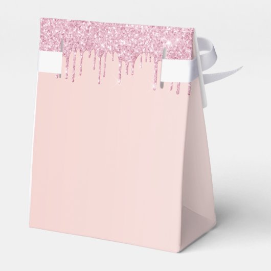 16 roze roze roze roze goudglitter jurk bedankt bedankdoosjes (Achterkant)