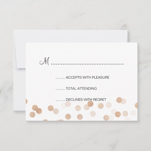 16 RSVP Faux Copper Foil Glitter Lights Kaartje (Voorkant)