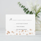 16 RSVP Faux Copper Foil Glitter Lights Kaartje (Staand voorkant)