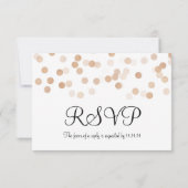 16 RSVP Faux Copper Foil Glitter Lights Kaartje (Achterkant)