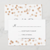 16 RSVP Faux Copper Foil Glitter Lights Kaartje (Voorkant / Achterkant)