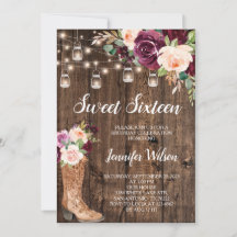16 Rustic Boho Floral String Lights Invitati