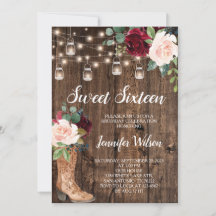 16 Rustic Boho Floral String Lights Invitati