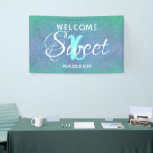 16 september Blauwgroen blauw glitter, speciaal aa Spandoek (Beurs)