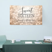 16 september Welkom Roos Gold Glitter Lichten Spandoek (Beurs)