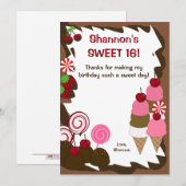 16 Snoep VLUCHTELING DANK U Bedankkaart (Voorkant / Achterkant)