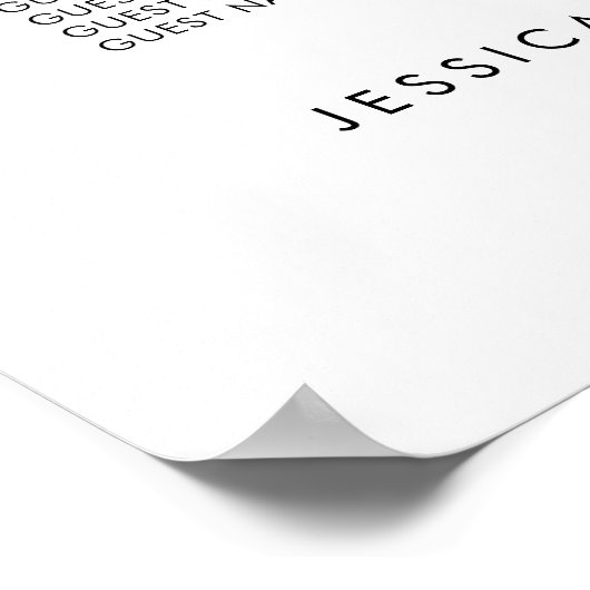 16 Tabel Elegant onze favoriete woonkaart Poster (Hoek)